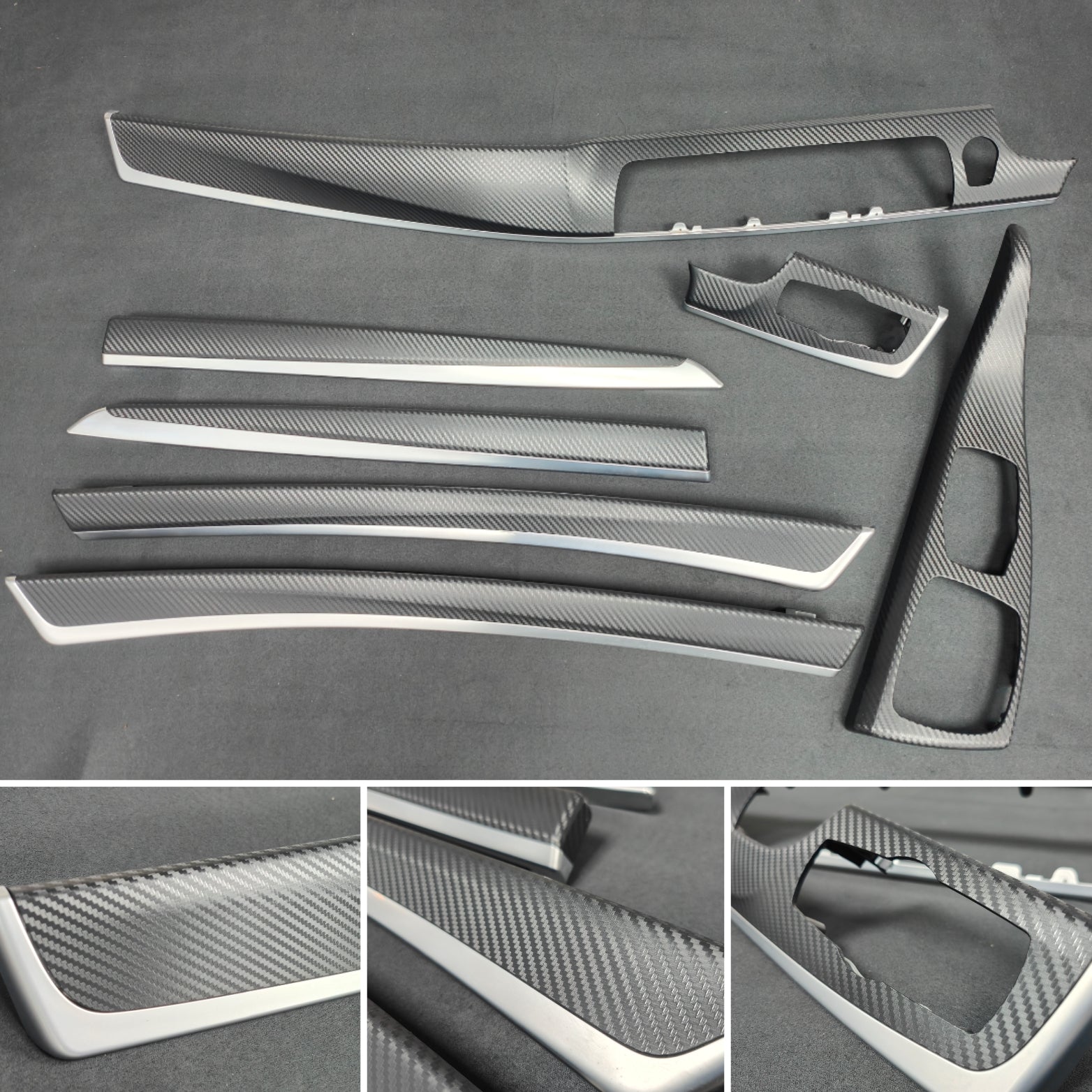 BMW F10 F11 MANUAL INTERIOR TRIM SET - 3D BLACK CARBON